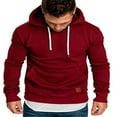 thumbnail image 1 of CNKOO Men Solid Color Long Sleeve Loose Hoodies Jumper Outwear, 1 of 4
