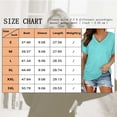 thumbnail image 5 of SHIBEVER Womens V Neck Short Sleeve Tshirts Casual Tops Cute T Shirts Summer Clothes Basics Tee Shirts for Women Clothes Tops with Side Shirring Loose Fit Pleated Tunics Solid Color Aqua Plus Size 3XL, 5 of 8