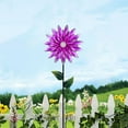 thumbnail image 2 of Decorative Garden Stakes Outdoor Decor Purple Metal Flower Garden Decorations 3D Metal Yard Art Outdoor Lawn Pathway Patio Ornaments, 2 of 6
