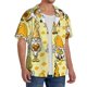 thumbnail image 2 of Fotbe Garden Honeybee Gnomes Camisa Estampada de Manga Corta para Hombre, Casual de Verano, Estilo Playero, Sin Arrugas-3X-Large, 2 of 5