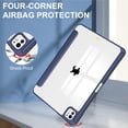 thumbnail image 4 of SaniMore Case for Apple iPad Pro 13 (2024), Auto Sleep/Wake Shock Resistant [Built-in Pencil Holder] Flip Stand [Dual Angle] Transparent Slim Lightweight Anti-fall Tablet Shell, Deep Blue, 4 of 8