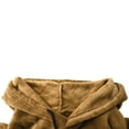 thumbnail image 5 of FAWUUDO Men's Pullover Hoodie Thick Sherpa Lined Kangaroo Pocket Winter Windproof Warm Fleece Hoodie Athletic Sweatshirts Brown, 5 of 7