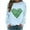 Light Blue, variant on successthop St.Patricks Day Sweatshirt Womens Oversized Crewneck Slash Shoulder Tops Long Sleeve Pullover Streetwear