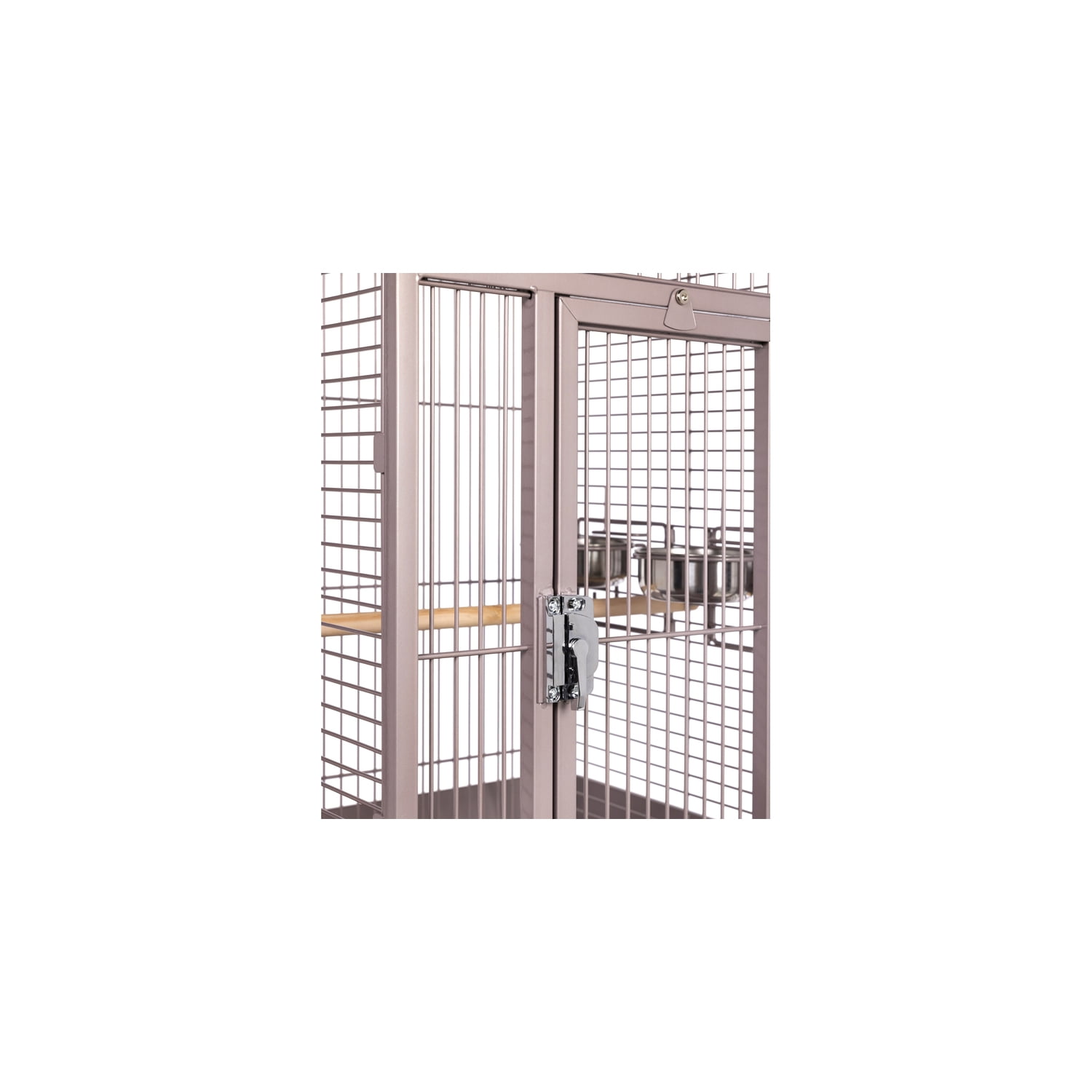 HomeStock Retro Renaissance Iron Select Bird Cage with Elegant Design, Durable Construction, Easy-Clean Tray-Color:Blush
