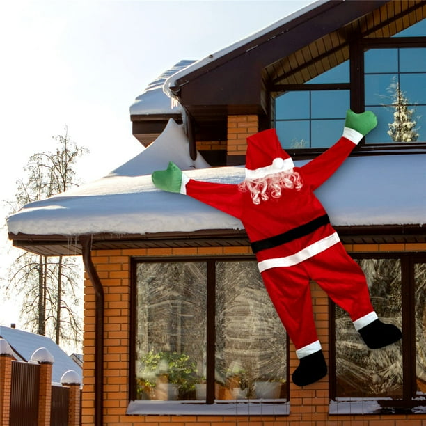 Santa on the roof decoration discount