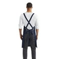 thumbnail image 2 of Artisan Collection by Reprime RP129 Cross Back Barista Apron with Pocket-Indigo Denim, 2 of 3