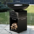 thumbnail image 3 of MASTER COOK 28" Charcoal Grill, Fire Pit and BBQ Combo for Outdoor Cooking Backyard Parties Camping, Round, 3 of 6