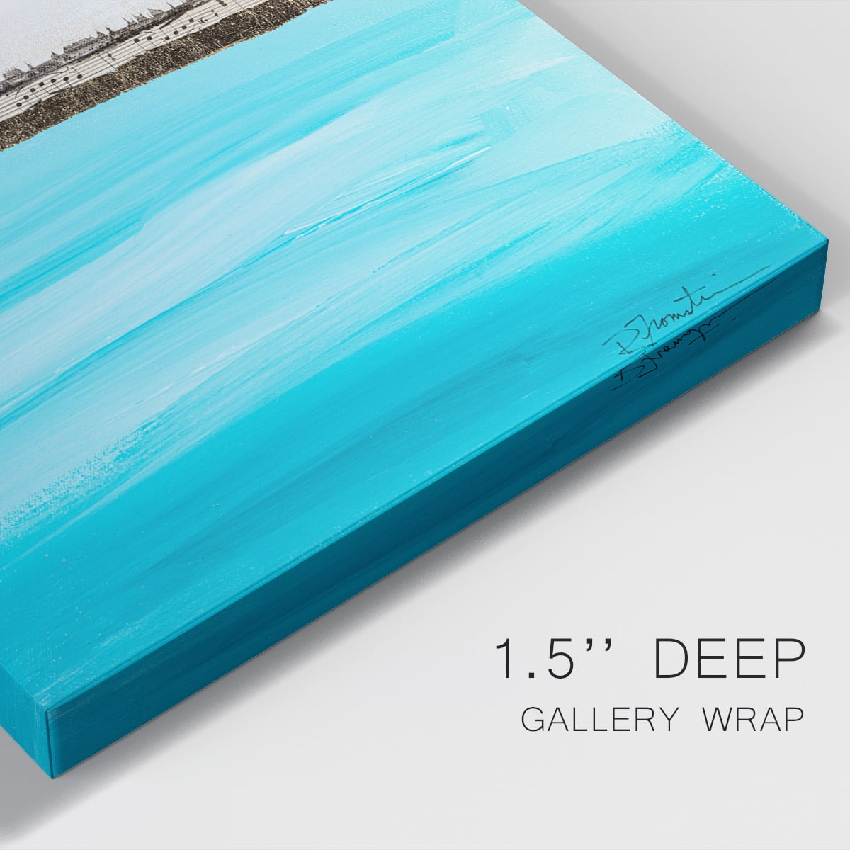Harmony in Turquiose Premium Gallery Wrapped Canvas - Ready to Hang
