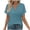 A98 Navy, variant on Women's Relaxed Fit V Neck T-Shirt with Split Neckline Soft Lightweight Cotton Blend Short Sleeve Top for Casual Daily wear