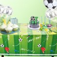 thumbnail image 2 of Soccer Party Decoration Disposable Tablecloths Durable Oil Proof Plastic Table Cover for Birthday Sports Events 2 Pack Green, 2 of 7