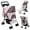 Pink, variant on Lanzxjv 4 Wheels Pet Stroller, Foldable Cat And Dog Stroller with Mesh Windows, Cup Holder, Storage Basket, Breathable Pet Strolling Cart Holds up to 22lbs for Small Medium Dogs Cats All-Season Use