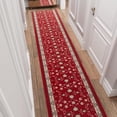 thumbnail image 1 of Ottomanson Aisle Runner Rug 1'11" x 46' – Soft Non-Slip Rug, Low Pile Carpet for Hallways, Events, Churches & Extra-Long Indoor Spaces, Mahal Red, 1 of 5