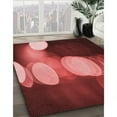 thumbnail image 3 of Ahgly Company Machine Washable Indoor Round Transitional Dark Red Area Rugs, 7' Round, 3 of 7