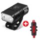thumbnail image 1 of USB Rechargeable Bike Light T6 LED MTB Bicycle Front Back Rear Taillight Cycling, 1 of 4