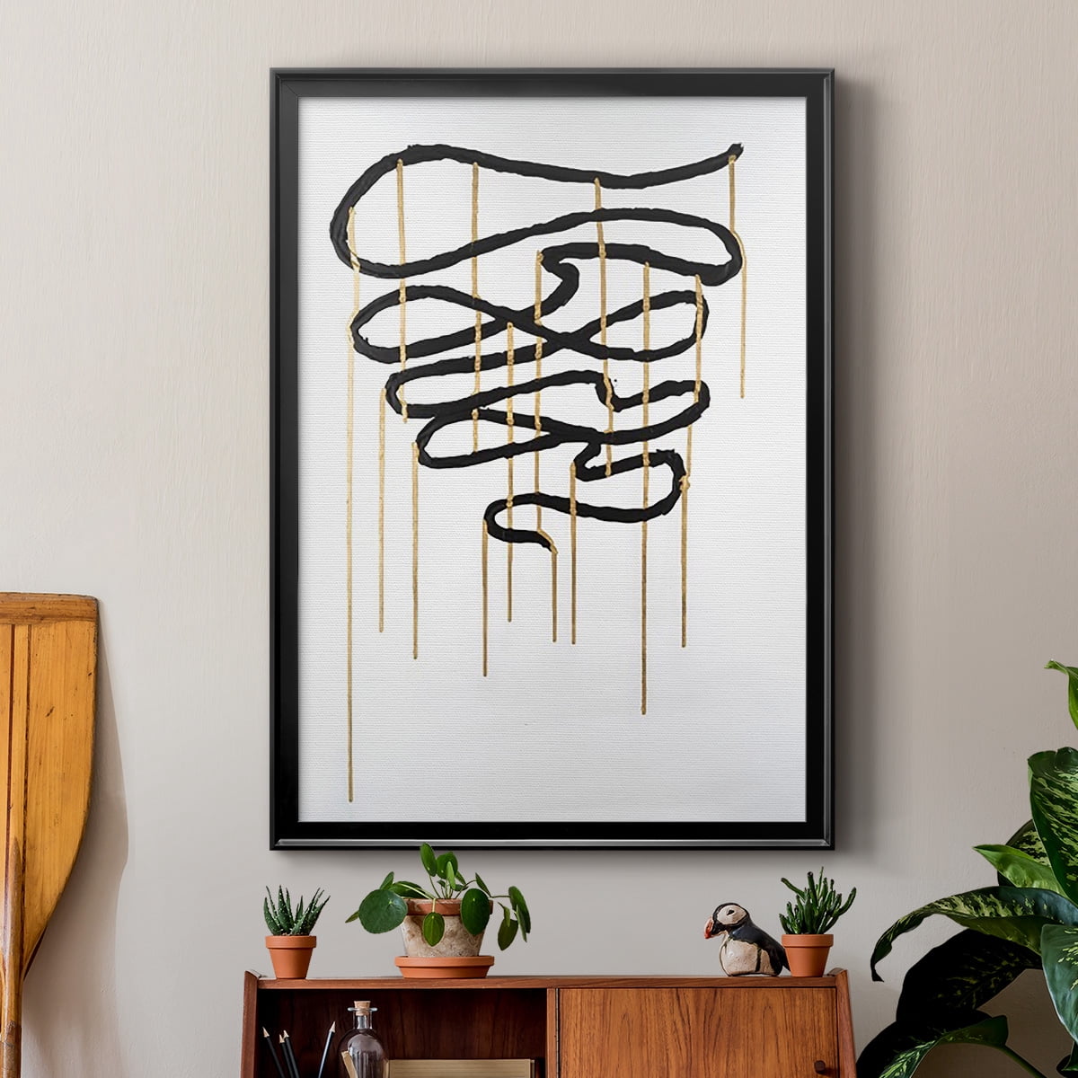 Weeping Ribbon I Premium Framed Print, in Gold, Black, or Silver - Ready to Hang