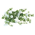 thumbnail image 4 of Cesta colgante de seda artificial Wosthever flor de gloria de la mañana decoración para Sala de bodas blanco, 4 of 6