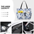 thumbnail image 3 of KLL Blue Paisley Print Large Beach Tote Bag Women Waterproof Sandproof Zipper Beach Tote Bag for Pool Gym Grocery Travel with Wet Pocket, 3 of 7
