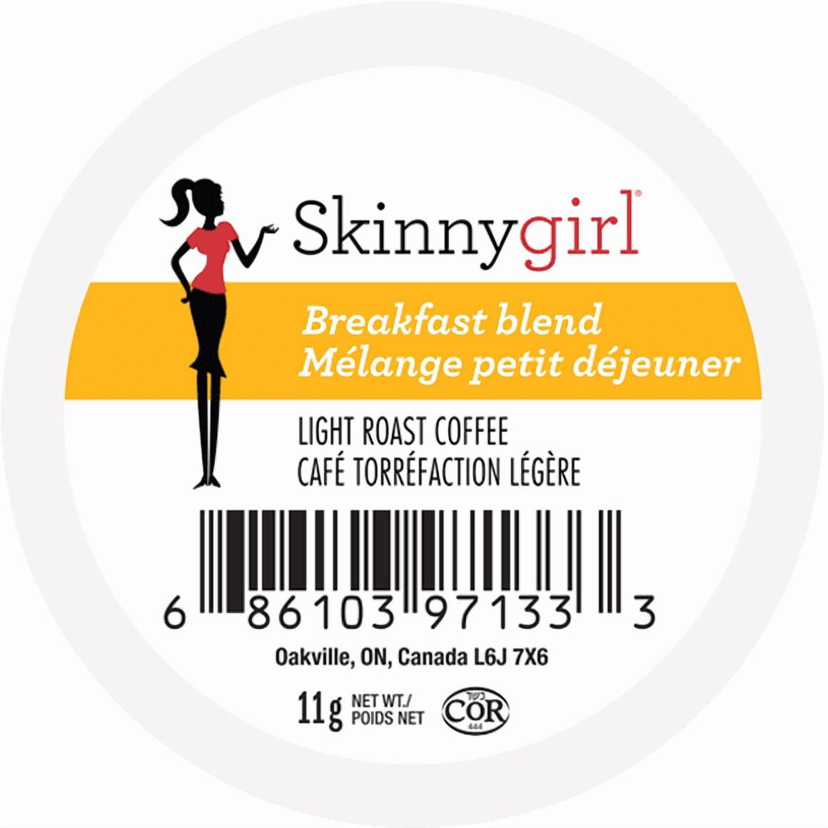 Skinnygirl Coffee Pods for Keurig K Cups Machines, 24 Americano Espresso Roast and 24 Breakfast Blend, 48 Count