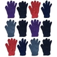 thumbnail image 2 of Yacht & Smith 12 Pairs of Winter Gloves Mens Womens and Kids - Thermal Knit Stretchy Fuzzy Bulk Glove Colors, 2 of 7