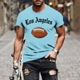thumbnail image 1 of Tops para hombre, blusas y camisas de manga corta con cuello redondo para hombre, jersey informal con cuello redondo estampado para hombre, pantalones cortos deportivos para fitness, blusa de poliéste, 1 of 5