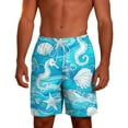 thumbnail image 4 of Kcolen Mens Swim Trunks 7 Inch Black Elastic Waist Mens Board Shorts Stretchy Upf Mens Bathing Suit 9 Inch Inseam Compression Liner Summer Beach Men Swim Brief, 4 of 5
