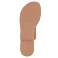 thumbnail image 4 of Melrose Ave Women's Faux Leather Two Strap Flat Slide Sandals, 4 of 6