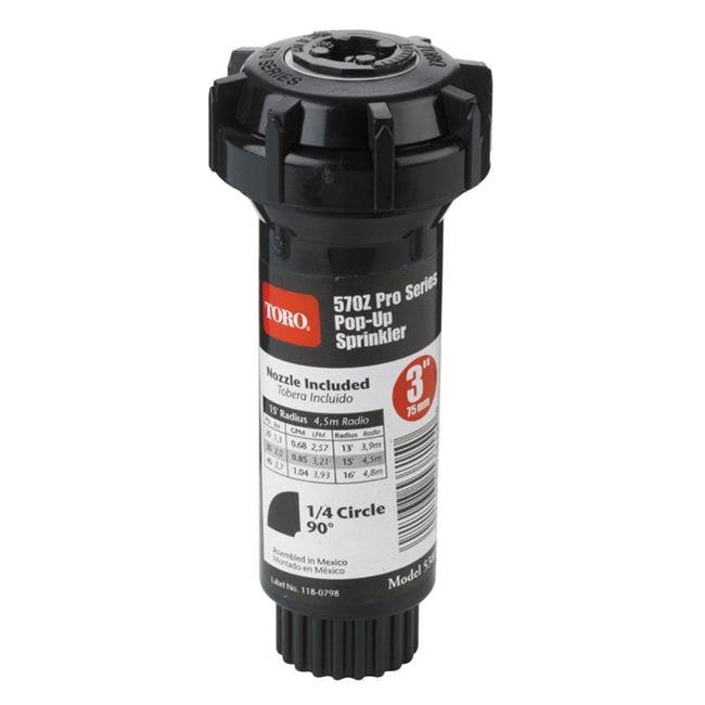 x 7-1/2 H in. Toro 53823 ProStream XL Black Rubber Sprinkler Accessory 3/4 Dia 