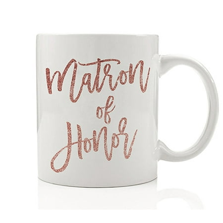 Pink Matron of Honor Mug, 11 oz Coffee Mug, Matron of Honor Gift, Will You Be My Maid of Honor, Sister Best Friend Wedding Gift Bachelorette Party Favor (Best Maid Of Honour)