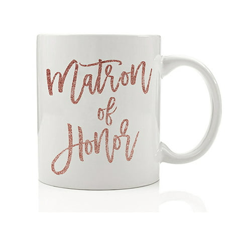 Pink Matron of Honor Mug, 11 oz Coffee Mug, Matron of Honor Gift, Will You Be My Maid of Honor, Sister Best Friend Wedding Gift Bachelorette Party Favor