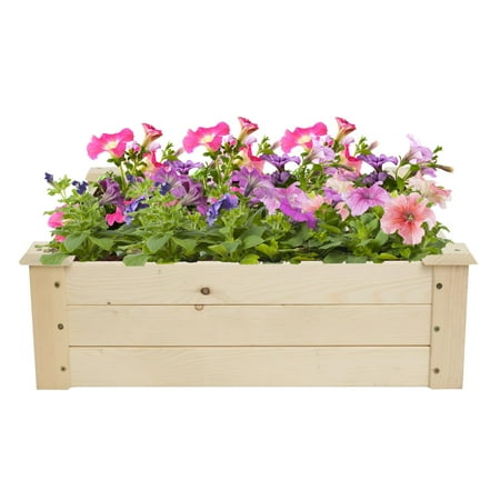 Zimtown 24.02 x 24.02 x 7.87" Outdoor Wooden Raised Garden Bed Planter