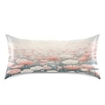 thumbnail image 3 of Dailycode Satin Pillow Case Standard Silk Pillow Cover for Hair and Skin Envelope Closure Pink and White Flowers Field 20"x26", 3 of 9