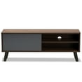 thumbnail image 4 of Baxton Studio Mallory Modern and Contemporary Two-Tone Walnut Brown and Grey Finished Wood TV Stand, 4 of 8