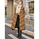 thumbnail image 4 of Chaqueta de plumón de invierno para mujer, chaqueta de plumón de pato gruesa de 90 grados, parka larga de punto con solapa grande, abrigos elegantes y dulces para mujer, 4 of 5