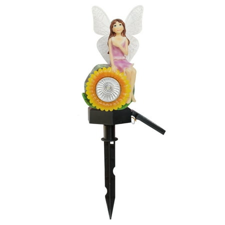 

Pathway Statue Lamp Home Solar Powered Flower Light Garden Decor Stake Party