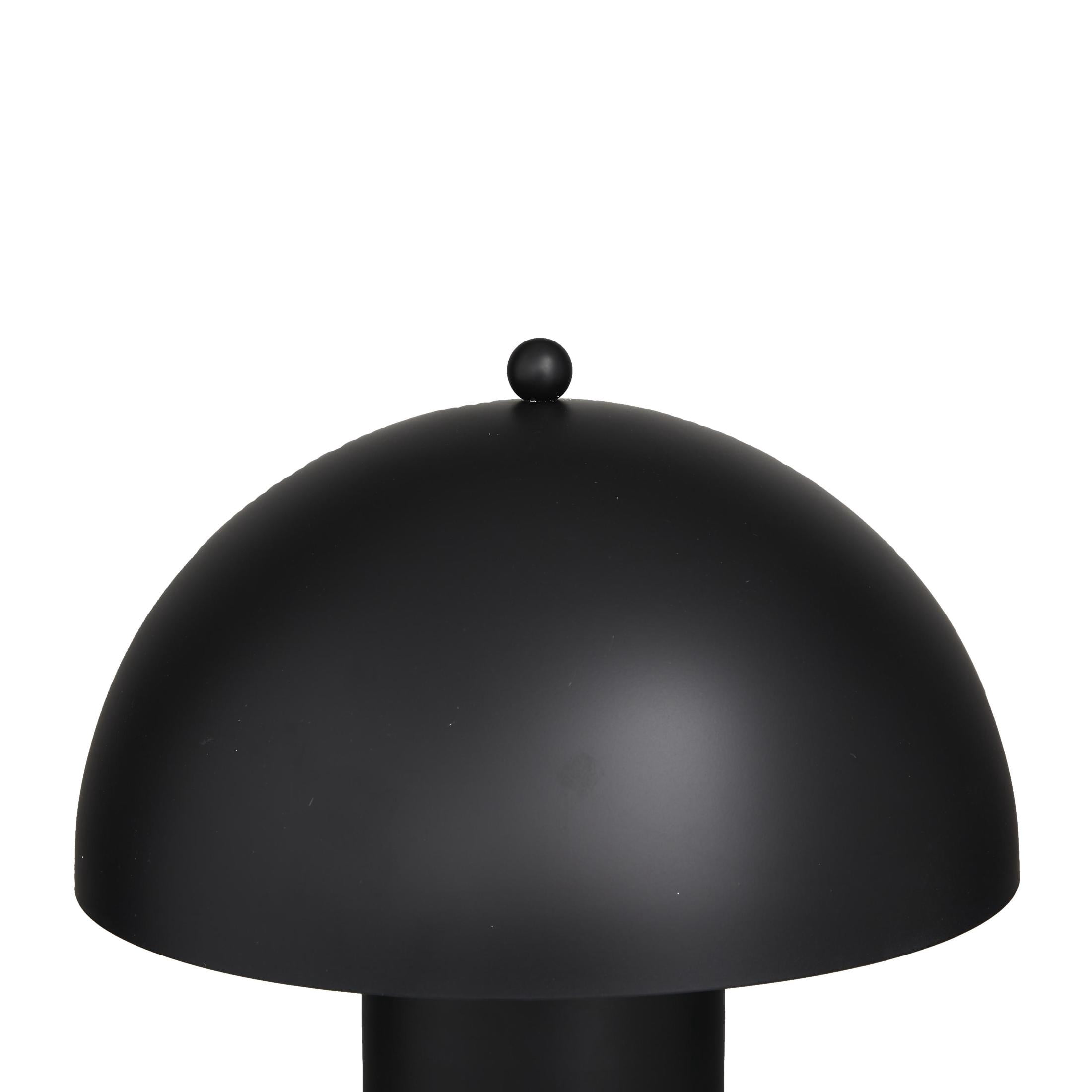 DecMode 22" Black Accent Lamp with Black Metal Shade