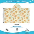 thumbnail image 2 of Colorful Sun Moon Star Planet Pattern Hooded Bath Towel，50"x30" for Ages 3 To 12 Kids, Quick Dry Lightweight Soft Microfiber Hood Beach Towel Cover Up for Kids, 2 of 7