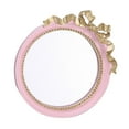 thumbnail image 2 of 1Pc Round Make Up Bowknot Mirror Women Small Mirror Portable Resin Makeup Mirror, 2 of 8
