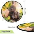 thumbnail image 2 of Coolnut Dogs Autumn Pumpkin Christmas Tree Mats Waterproof Tree Skirt, Dachshunds Puppy Fall Xmas Tree Stand Tray Mat Floor Protector Pad for Holiday Party Decoration, 28.3", 2 of 6