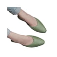 thumbnail image 3 of SIMANLAN Mules Shoes for Women Slip On Shoes Closed Toe Low Heel Backless Shoes Green Size 5, 3 of 5