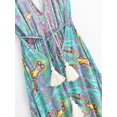 thumbnail image 4 of Women Wild Floral Print Backless Sexy Beach Bohemian Maxi Dress Lady High-Low Tassel Strapless Vacation Boho Dress, 4 of 6