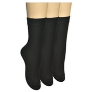 ELYFER 3 Pairs Women Thin Bamboo Above Ankle Seamless Toe Dress, Trouser, Crew Socks for Business or Casual  Ultra Soft, Lightweight, Comfortable, Breathable Socks