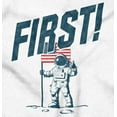 thumbnail image 2 of First on the Moon USA Flag Astronaut Plus Size Crewneck Graphic Tee Shirt Brisco Brands 2X, 2 of 6