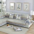 thumbnail image 2 of Cubierta protectora de muebles de seda de de verano de flor de Sunnimix Alfombrilla de sofá de seda hielo, 2 of 8