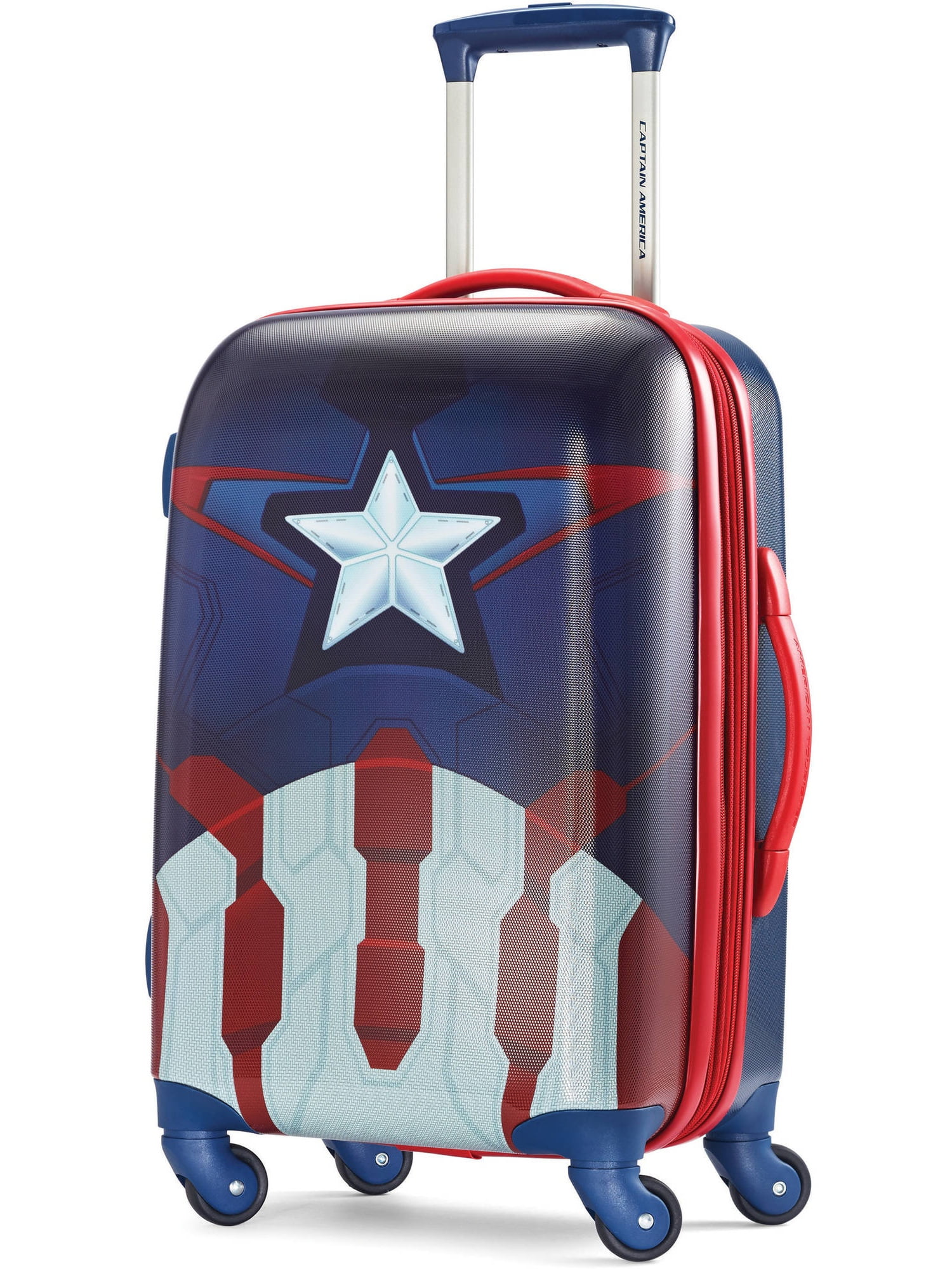 MOREFUN Captain America 18 Carry on Luggage Hard Side Upright Spinner Luggage Rolling