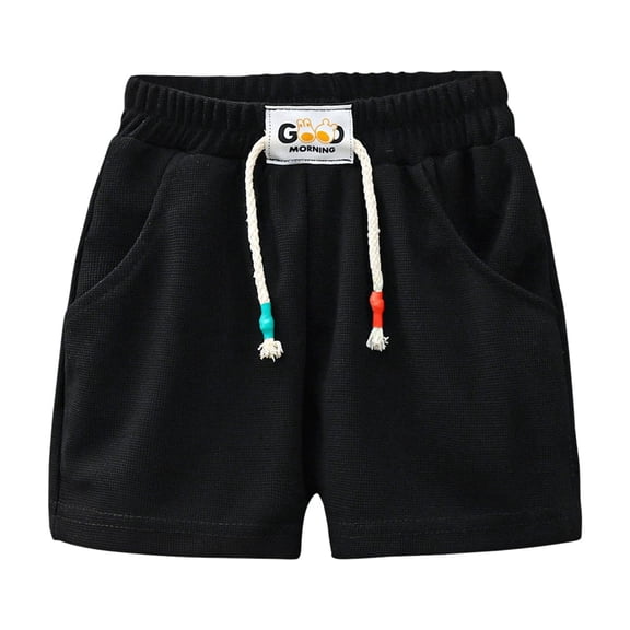 KVPLBQFD 5t Shorts Boys Baby Boy Shorts 6-9 Months Seamless Biker Shorts Blue Shorts 10-12 Boys Clothes Newborn Clothes Boy Baby Clothes Under 5, Black 11-12 Years