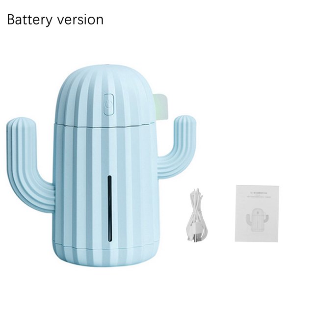 Humidificador de aire de sincronización de decoración de difusor LED de mini humidificador de 340 ml para batería de oficina en casa kenally HA002927-03