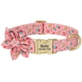 thumbnail image 2 of Pet Artist Personalized Nylon Dog Collar Cute Flower Printed Puppy Pet Name Free Custom ID, 2 of 14