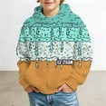 thumbnail image 2 of Boys Hoodies Ice Cream Baseball Pullover Sweatshirts Size 4-14 | Hooded with big pockets, All-over graphic print, Colorful sprinkle waffle cone, Classic pull-on, Active casual, 2 of 4