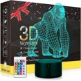 thumbnail image 1 of Luz nocturna 3D Gorilla, lámpara de ilusión LED Metplus, luz nocturna holográfica con ambiente para decoración de habitación infantil., 1 of 5