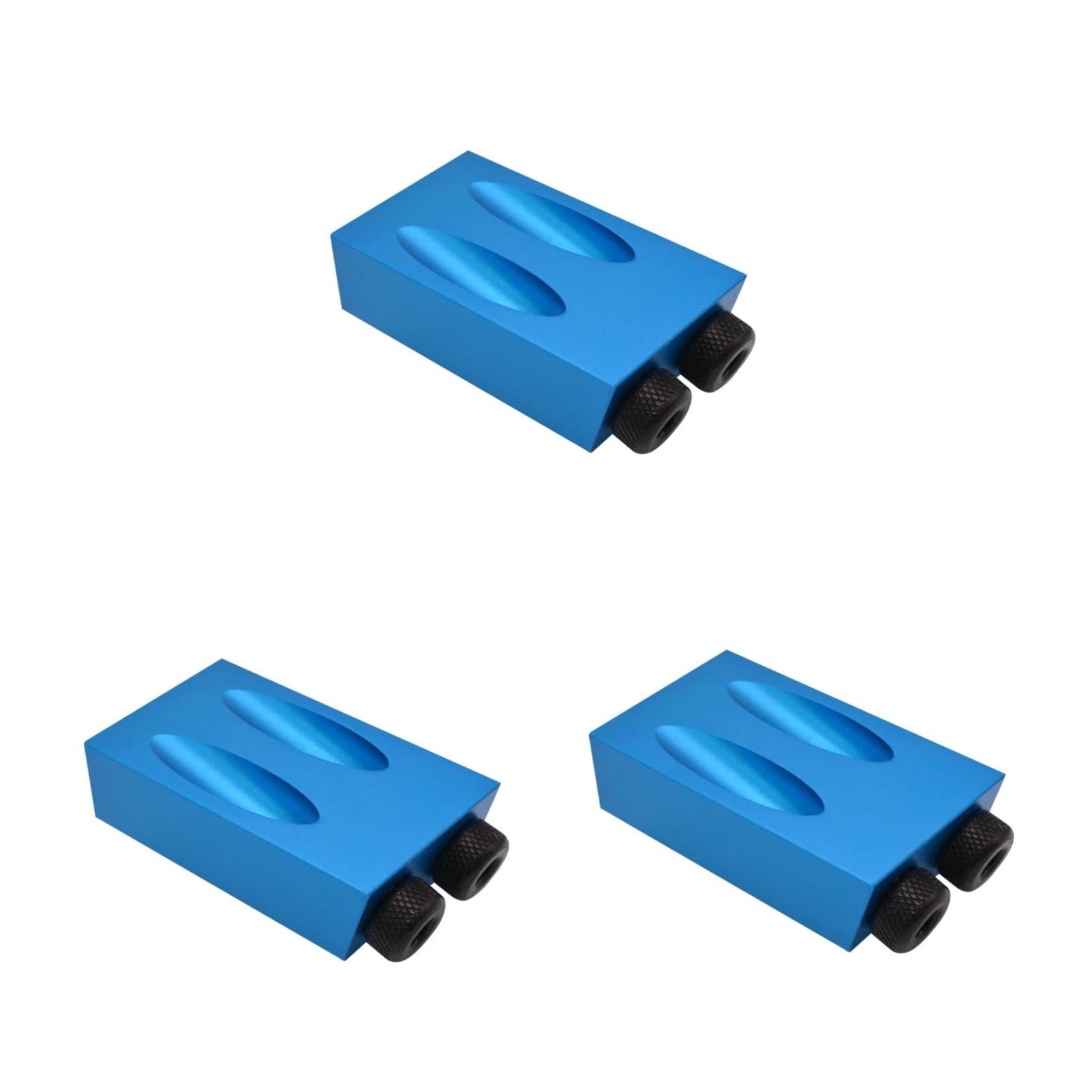 Raindrops 3-Piece 15° Aluminum Pocket Hole Set for Woodworking Joinery Carpentry Projects